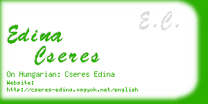 edina cseres business card